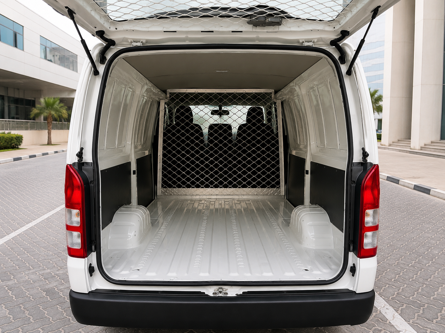 Clean cargo loading area for Abu Dhabi moving and luggage delivery
